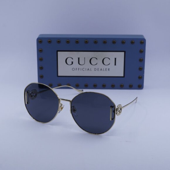 Gucci GG1206SA 002 Round Sunglasses - Gold/Grey - Picture 5 of 11